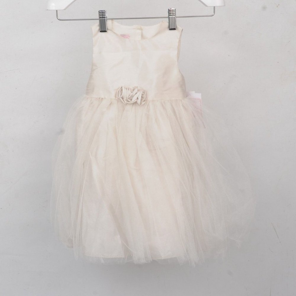 Marmellata Classics Beige Sleeveless Layer Fancy Dress Formal Party Easter 24 Mo
